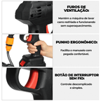 Lavadora Jato de Alta Pressão Sem Fio 1500W Bateria 18V + Mangueira 5m (BRINDE)