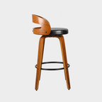 Banqueta para Cozinha Alta Giratória Madeira Rustica