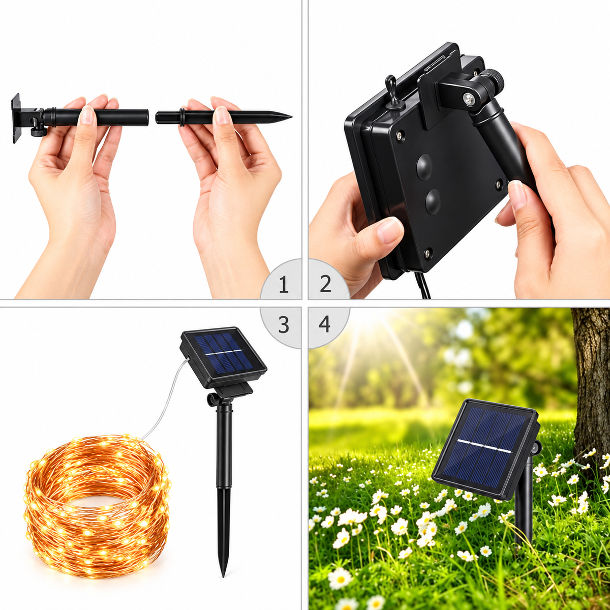 Pisca Pisca Solar de Jardim Impermeável | SparkGlow