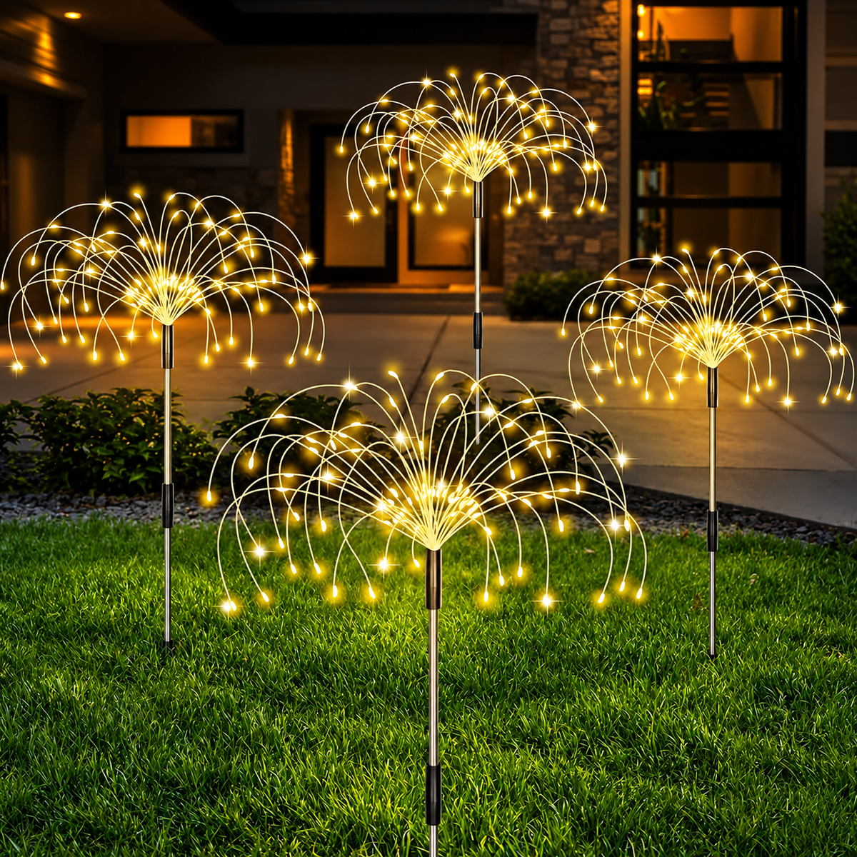 Led Solar - Fogos de Artifício Decoração de Natal