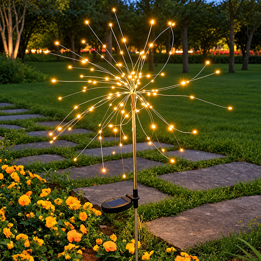 Led Solar - Fogos de Artifício Decoração de Natal