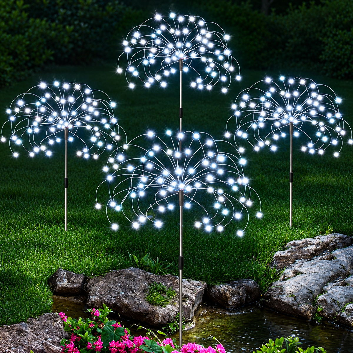 Led Solar - Fogos de Artifício Decoração de Natal