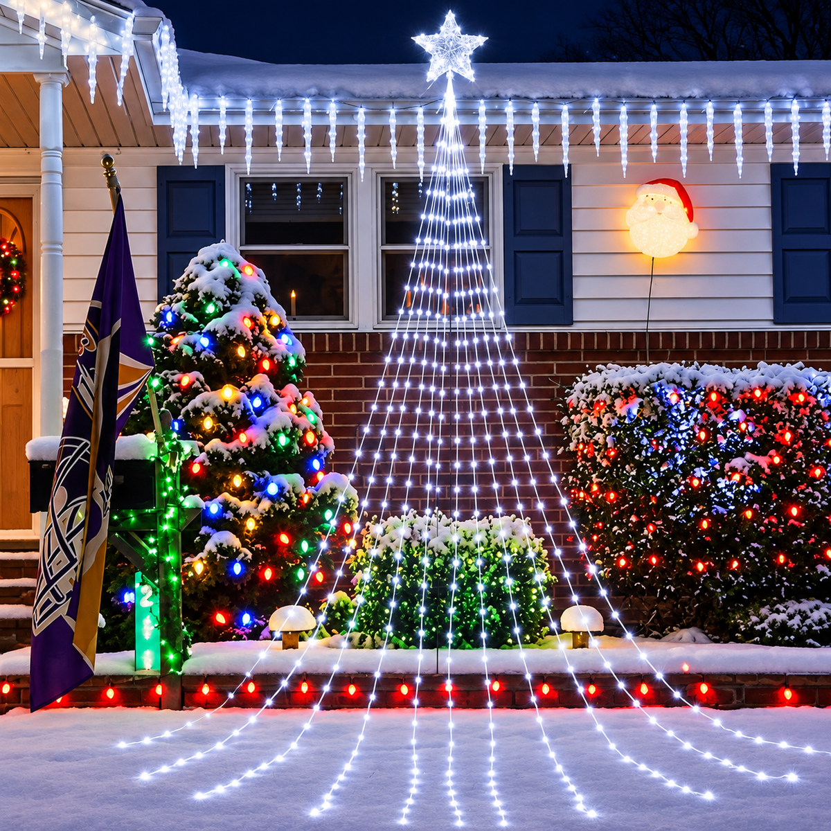 Cachoeira de LED's para Árvore de Natal - SwanChristmas
