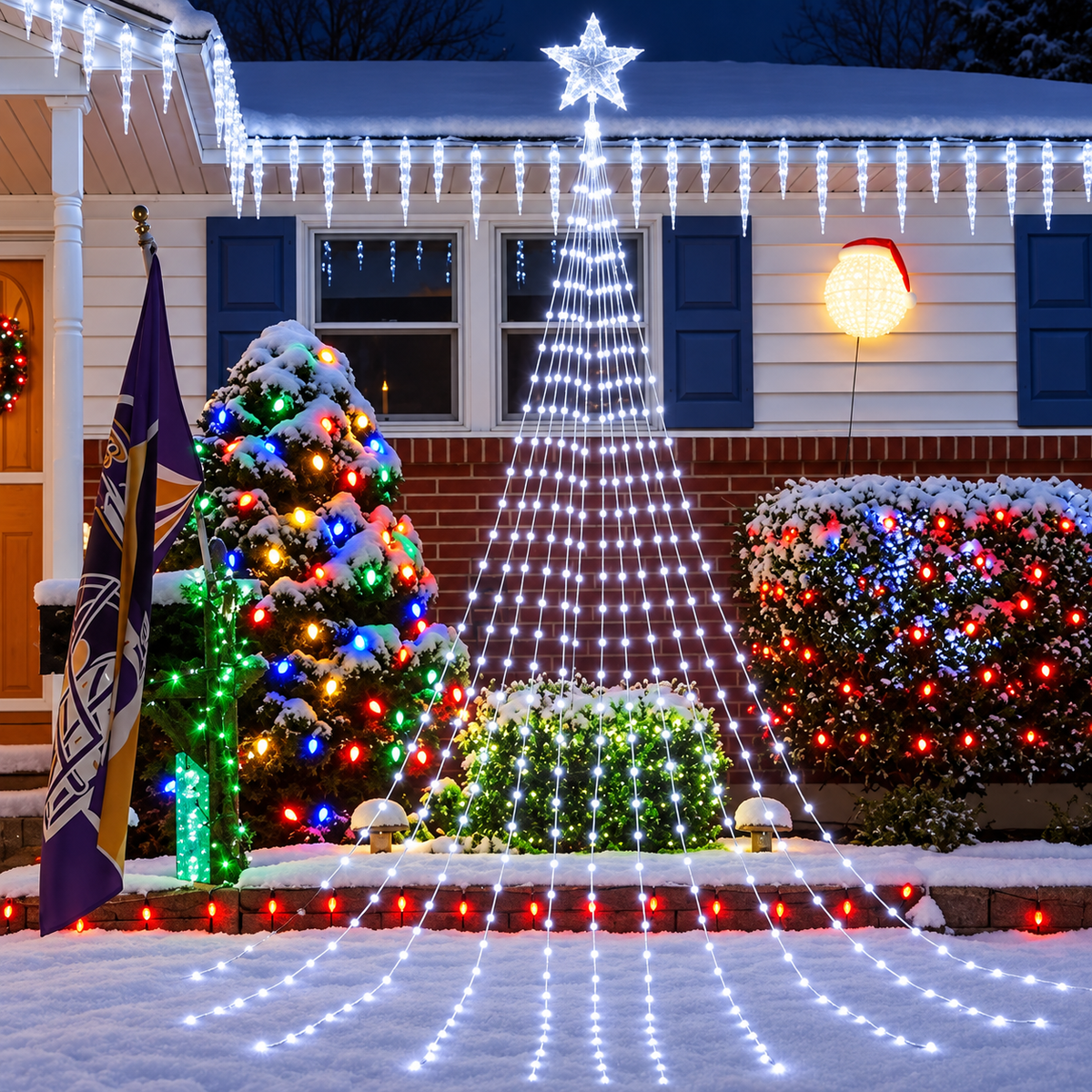 Cachoeira de LED's para Árvore de Natal - SwanChristmas