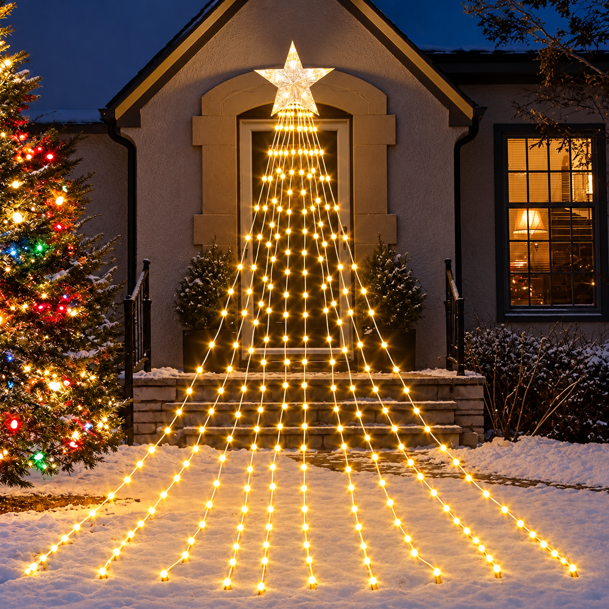 Cachoeira de LED's para Árvore de Natal - SwanChristmas