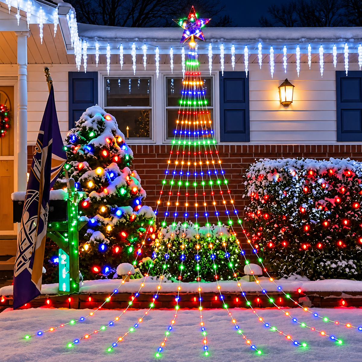 Cachoeira de LED's para Árvore de Natal - SwanChristmas