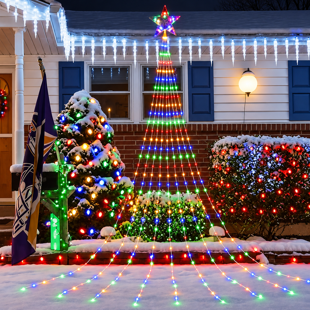 Cachoeira de LED's para Árvore de Natal - SwanChristmas