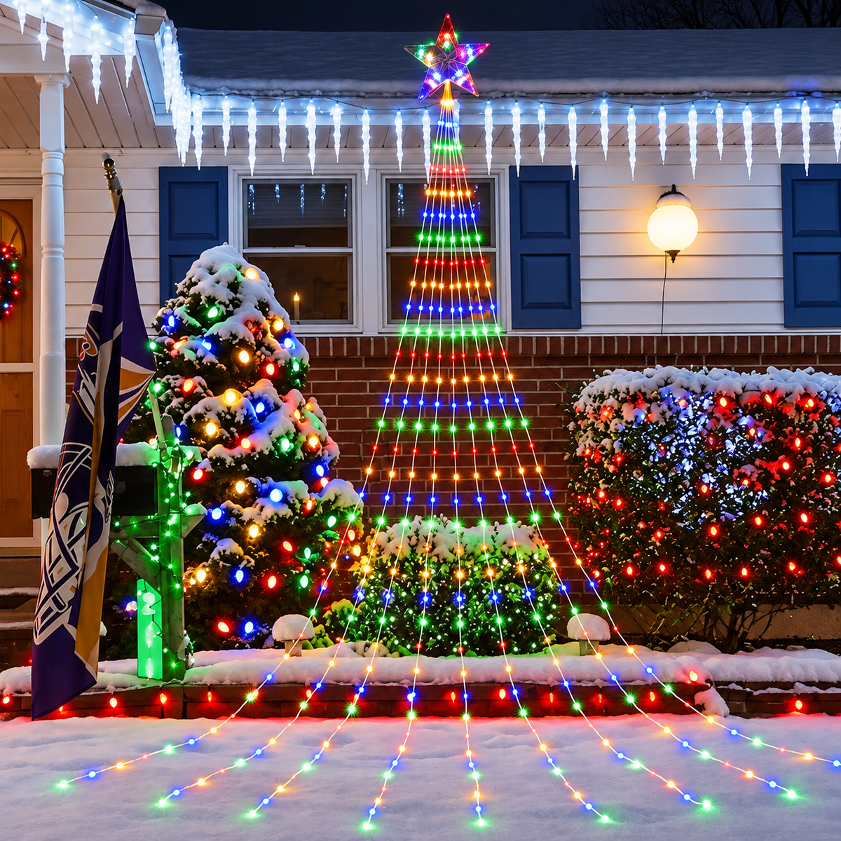 Cachoeira de LED's para Árvore de Natal - SwanChristmas