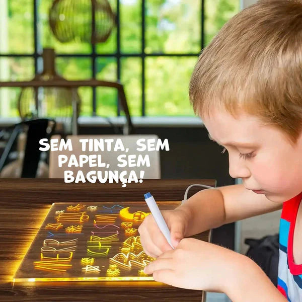 Quadro Mágico para Desenhar com Luz LED Infantil LuzPad