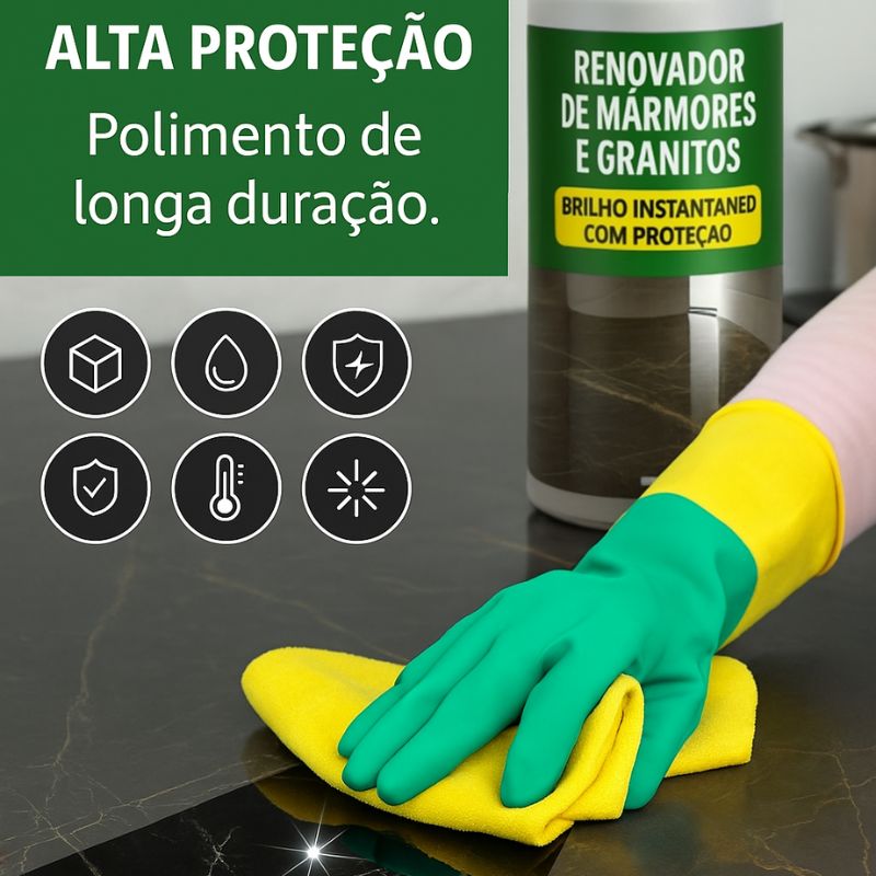 Kit Renovador e Protetor de Mármore Granito e Porcelanato