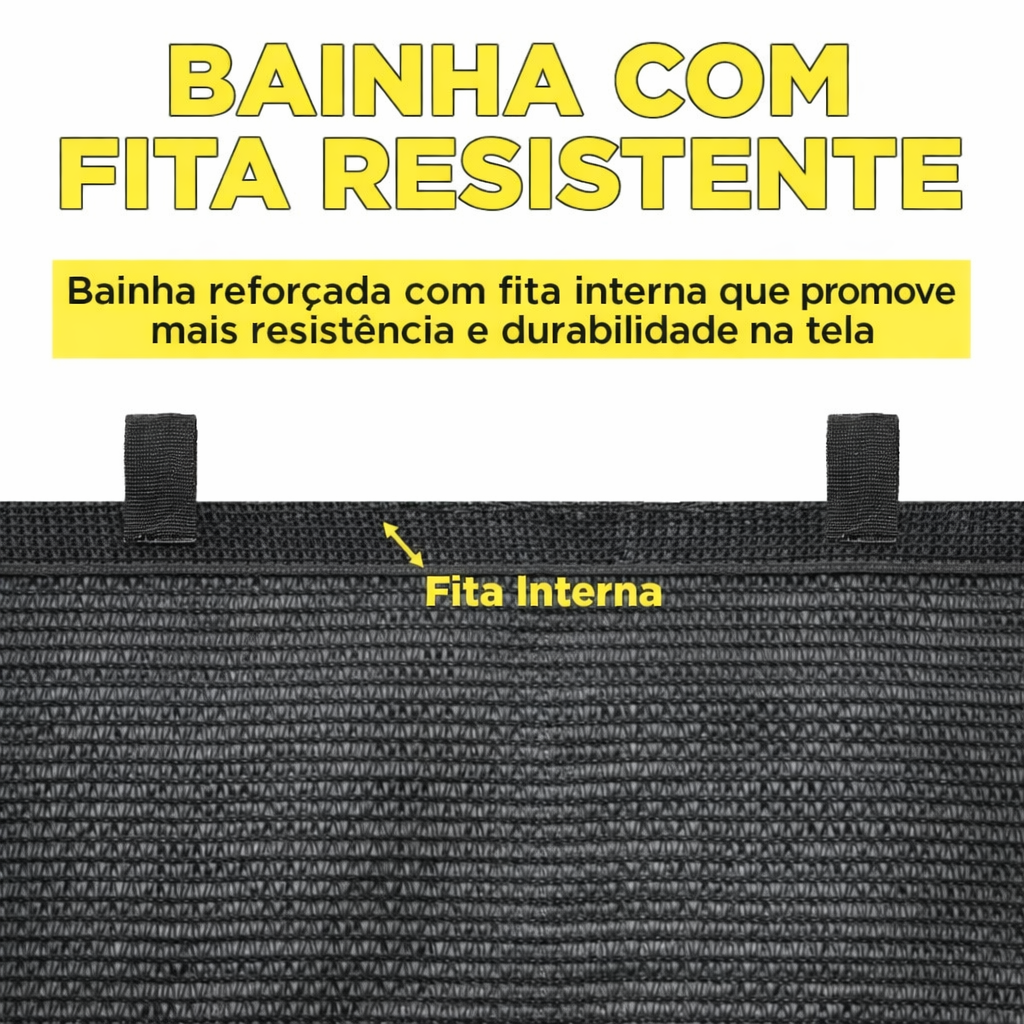 Toldo de Sombreamento com Fita Interna e Alças Duplas