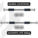 Barra de Porta Ajustável para Exercícios Barra Fixa até 100kg