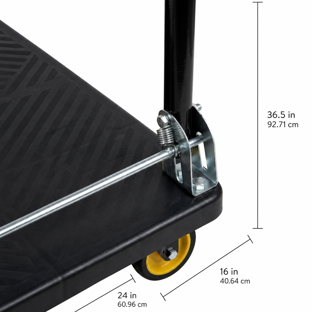 Carrinho Plataforma de Carga Dobrável Industrial 400kg em Aço Carbono com Rodas PU