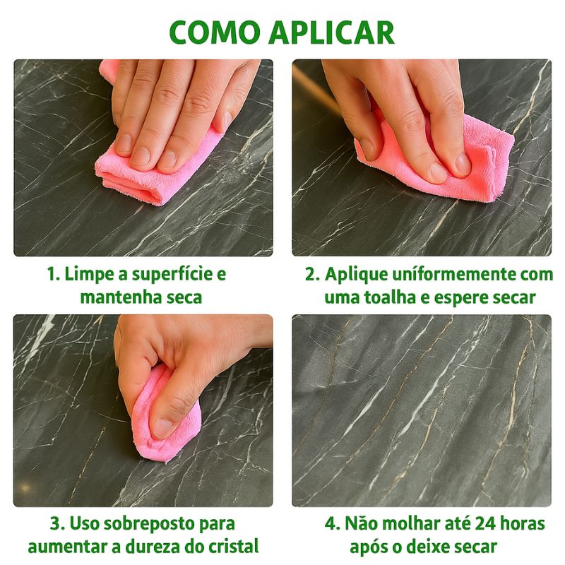 Kit Renovador e Protetor de Mármore Granito e Porcelanato